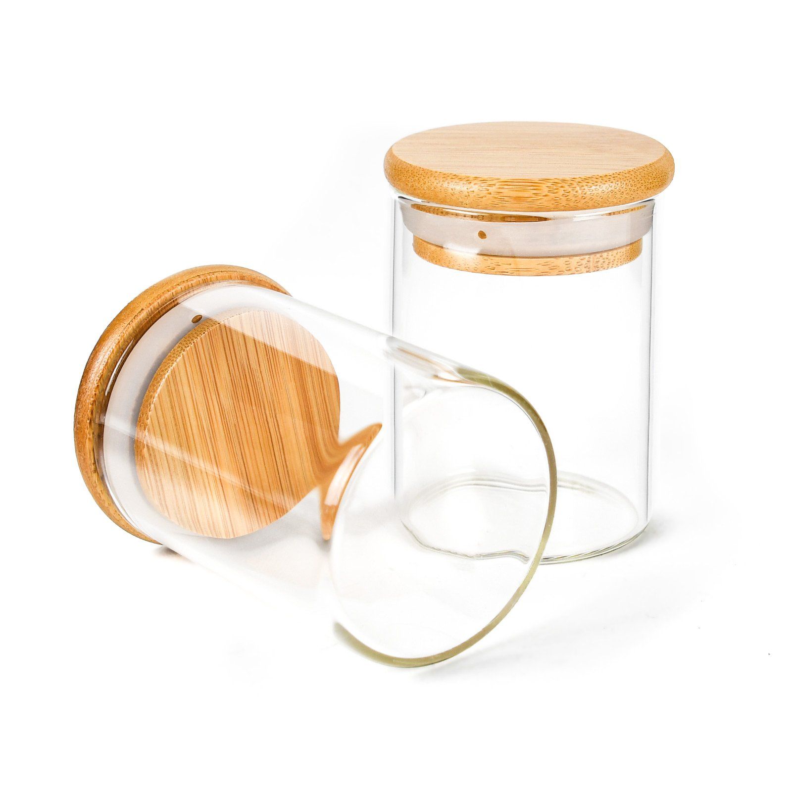 Certified International 3-Piece Canister Set with Bamboo Lids | Flower Power