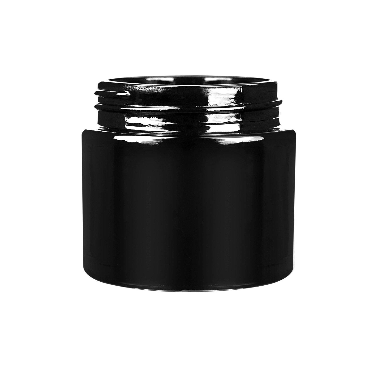 2OZ Glass Concentrate Container with Black Cap Child proof