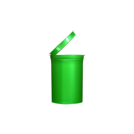 30 Dram Lime Green Opaque Plastic Pop Top Container, 150/cs