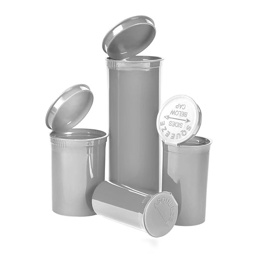 30 Dram Silver Opaque Plastic Pop Top Container, 150/cs