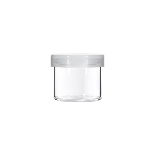 7ml Clear Glass Container - Black or White Cap 450 Count / Black