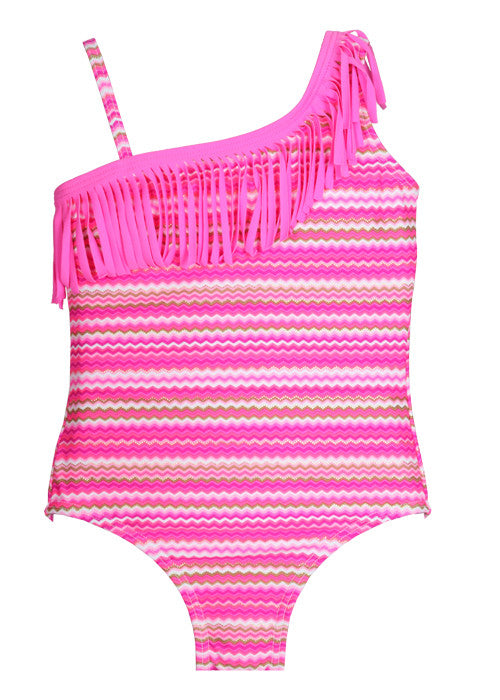 Malibu Girl Hula Star Ripple One-Shoulder Swimsuit – Bunnies Picnic