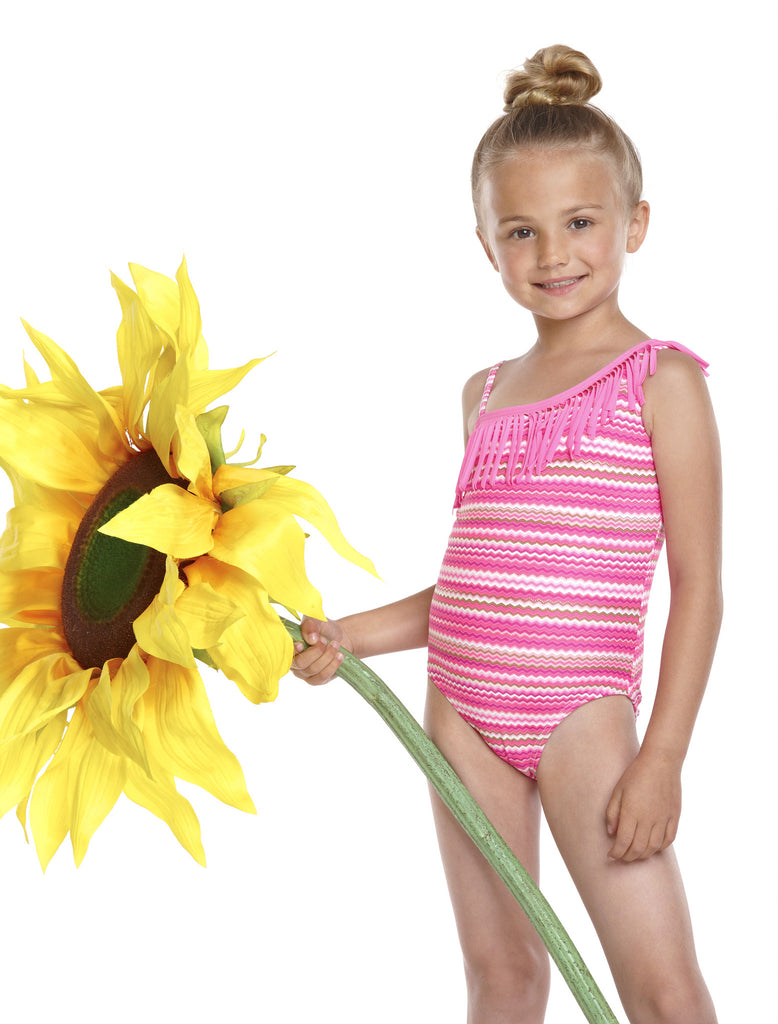 Malibu Girl Hula Star Ripple One Shoulder Swimsuit – Bunnies Picnic