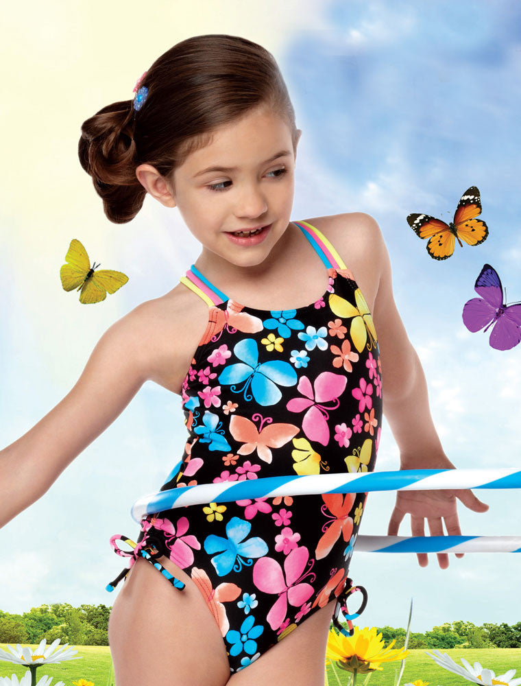 Malibu Girl Hula Star Dancing Butterfly Swimsuit Sz 2t Only – Bunnies 25F