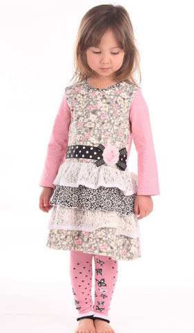 Zaza Couture Roki & Zoi Pink Ruffled Dress for Babies & Toddlers ...