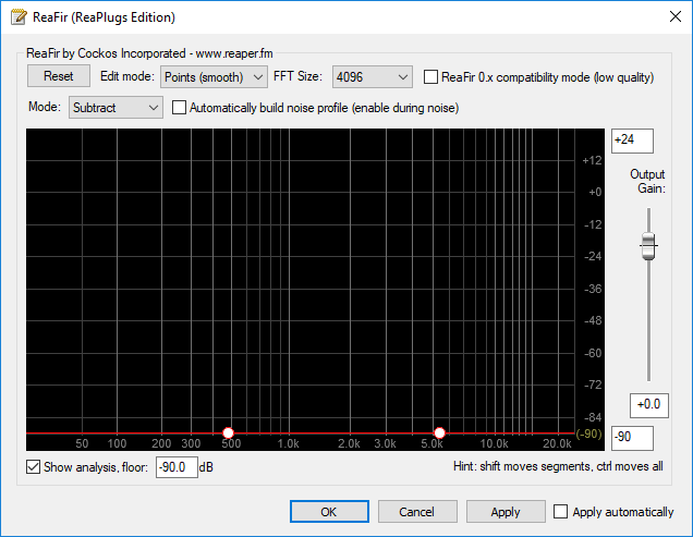 
  Removing Background Noise with Equalizer APO and Reaper's ReaFir – Antlion Audio
  