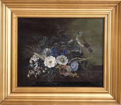Flower painting, attributed to I.L. Jensen, signed and dated “71”