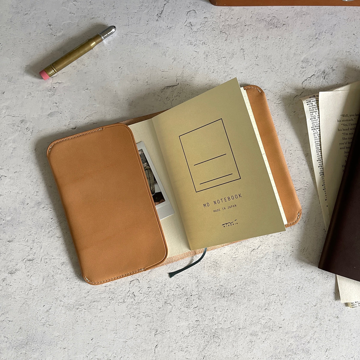 Tenen Manuscript viool TSL Original Leather Notebook Cover // A6 – Baum-kuchen