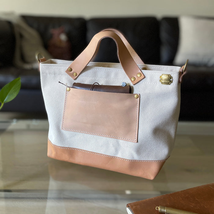 Emblème leather shoulder bag