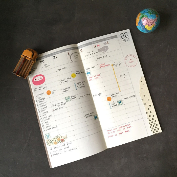 Traveler Notebook Insert Review-Midori Monthly Diary 017 — The