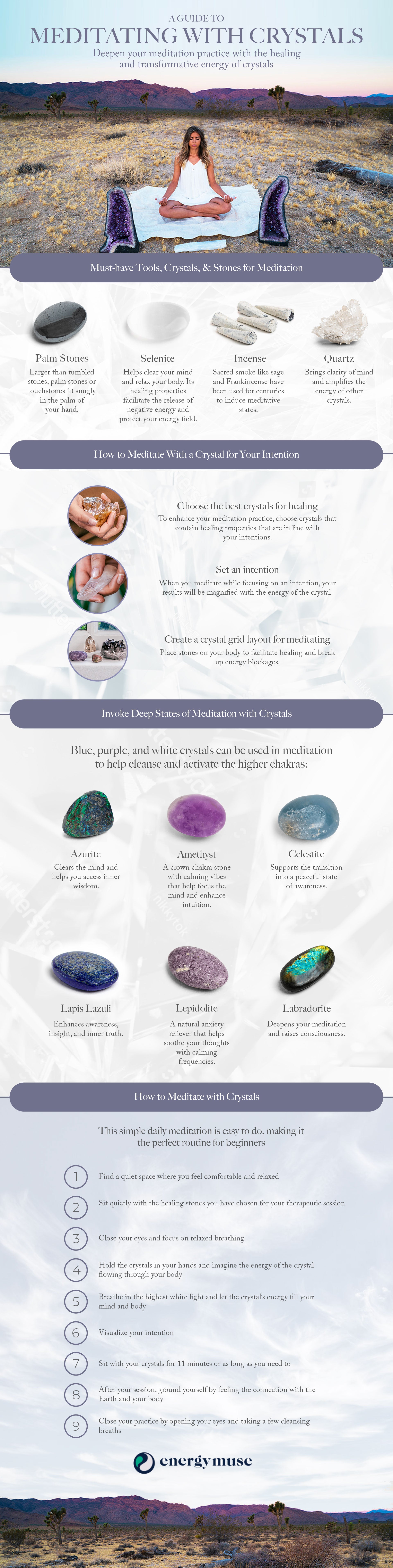 A Guide to Meditating with Crystals - Energy Muse