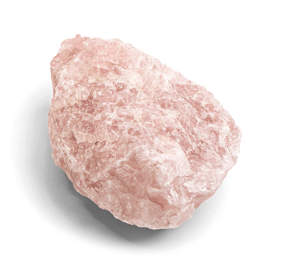 raw rose quartz