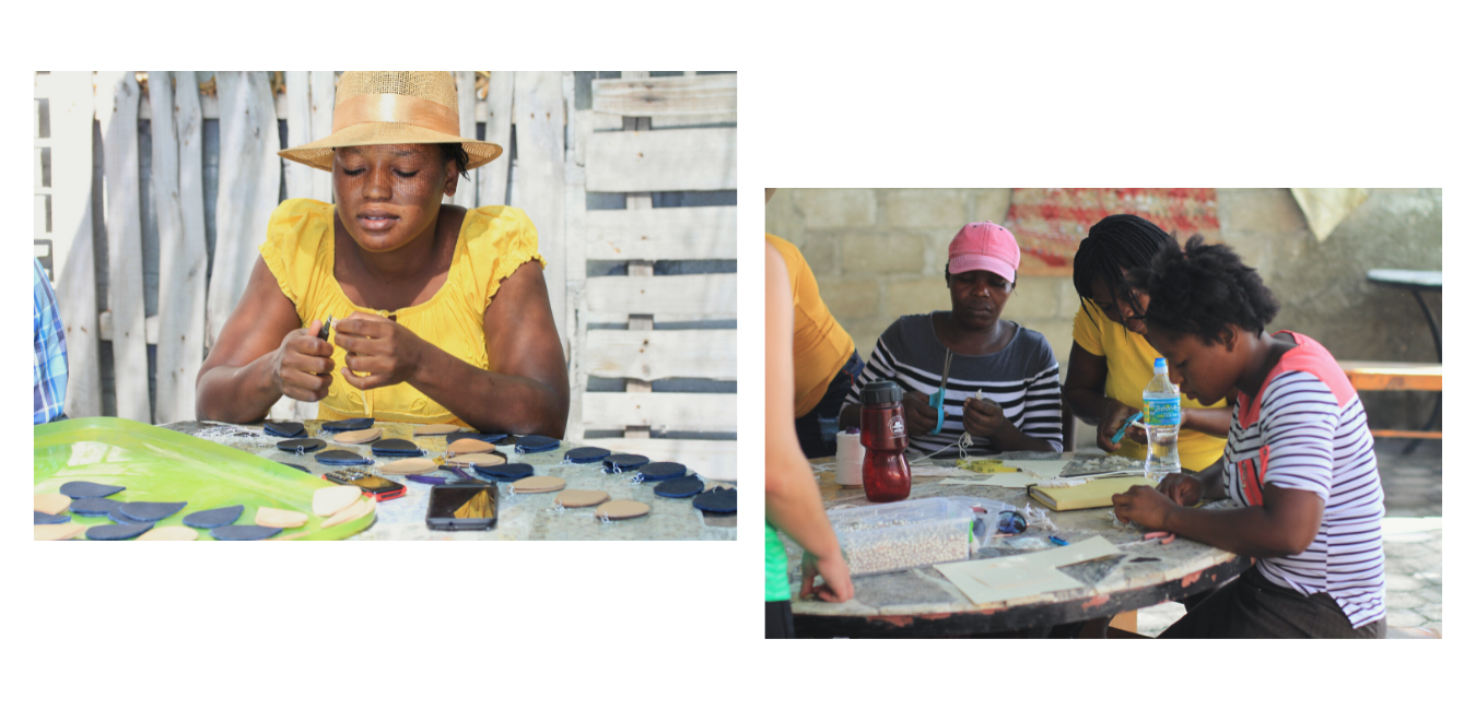 women making jewelry