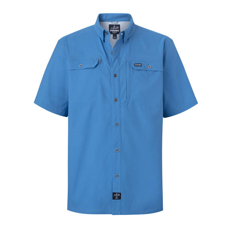 Columbia Columbia PFG Performance Fishing Gear Button Shirt Blue