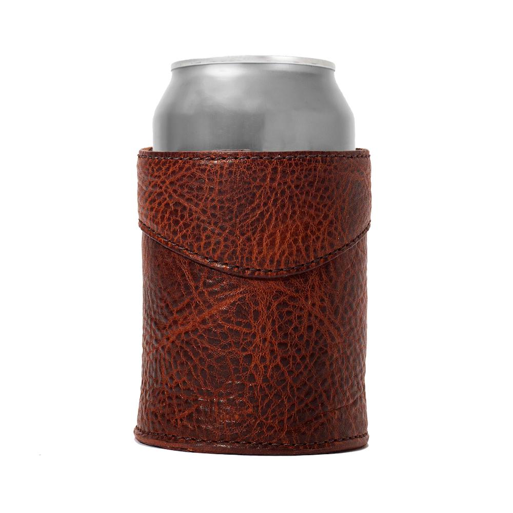 The Man Cave Leather Koozie - Maui Hawaii