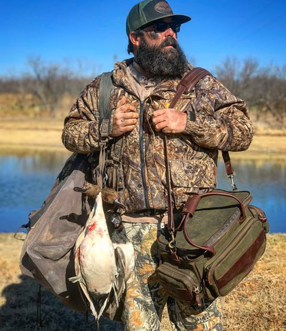 White Wing Waxed Canvas Hunting Shell Bag - Vintage Camo