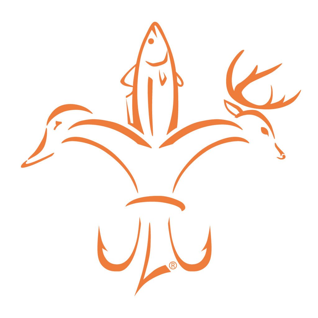 Download Orange Deer Duck Fish Hook Fleur De Lis Decal - Sportsman Logo - Sportsman Gear