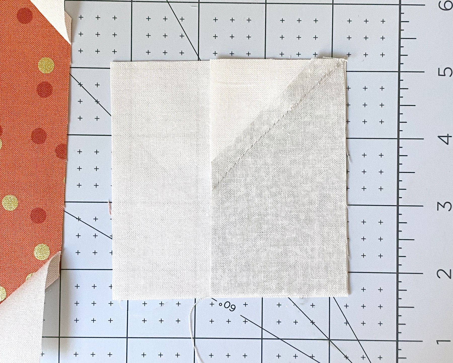 Pumpkin Quilt Block tutorial - stem blocks