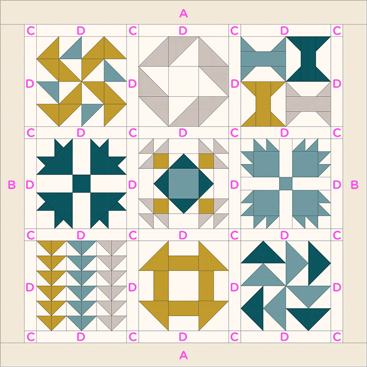 Farmhouse Sampler quilt