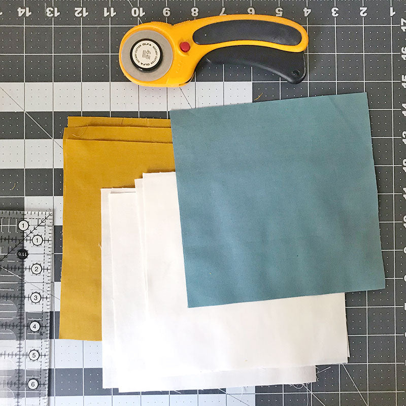 Yankee Puzzle quilt block - cut fabric