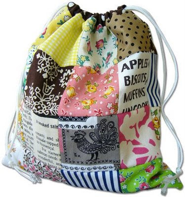 Reversible Patchwork Bag tutorial by Pink Penguin