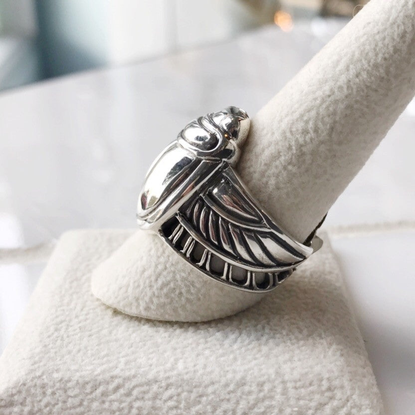 Scarab Beetle Sterling Ring – Loved To Death