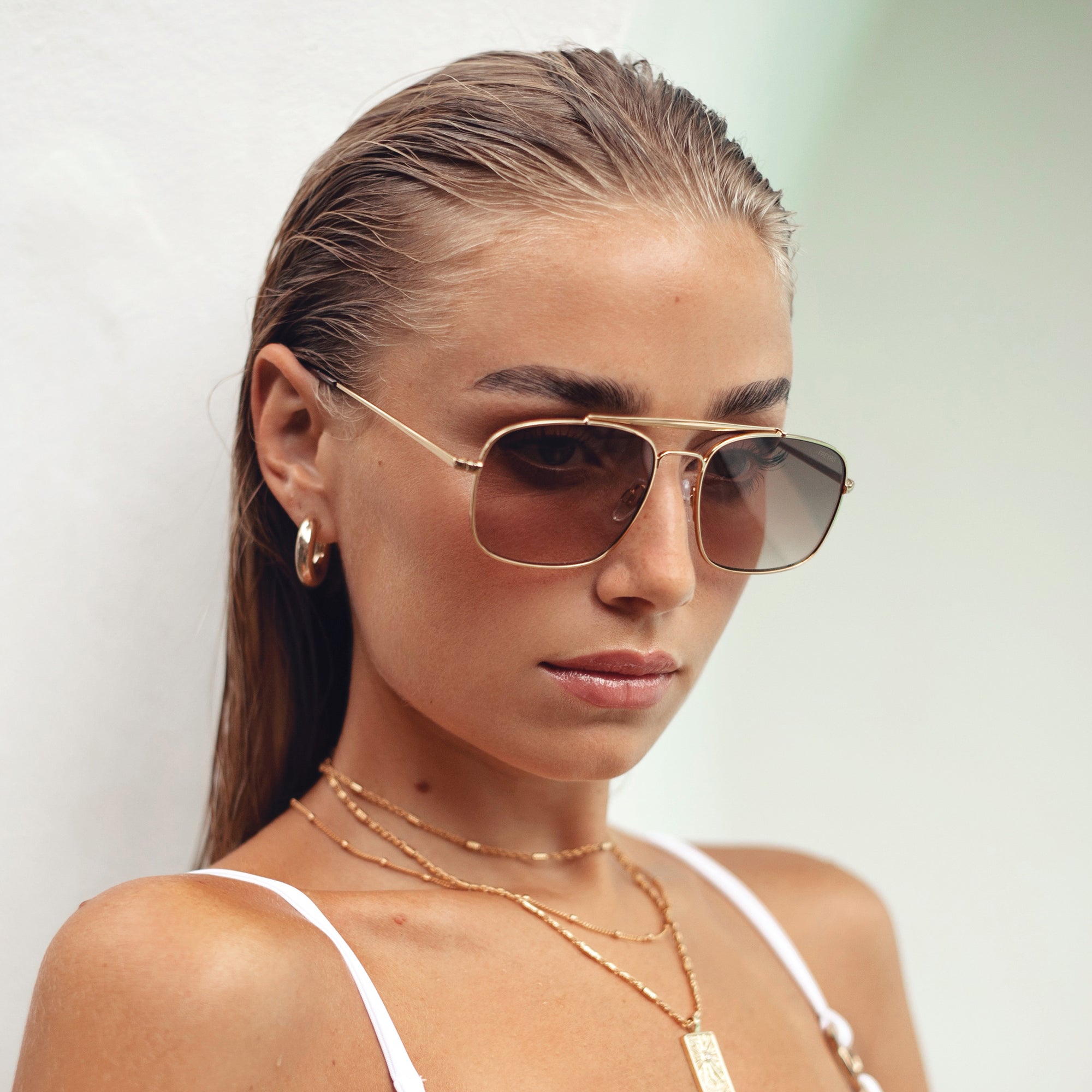 RAY-BAN – 'Aviator reverse' Sunglasses /Rose gold – la boutique eyewear