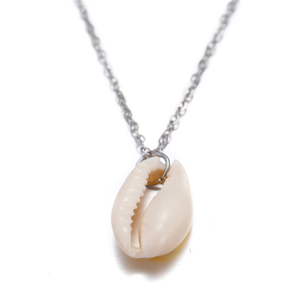 Bohemian Cowrie Conch Shell Pendant Necklace for Women Fashion Ocean S ...