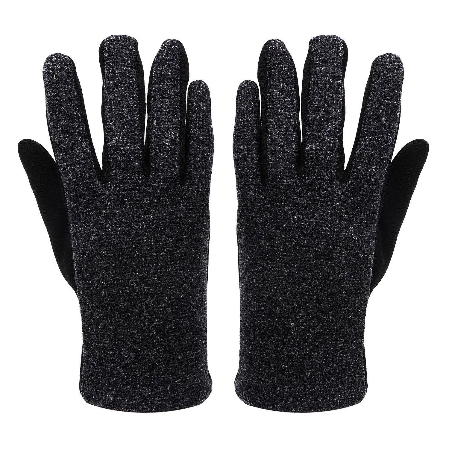 mens black winter gloves