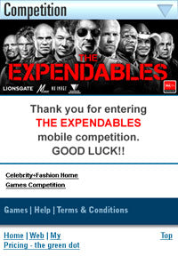 Sponsor of the Expendables DVD release