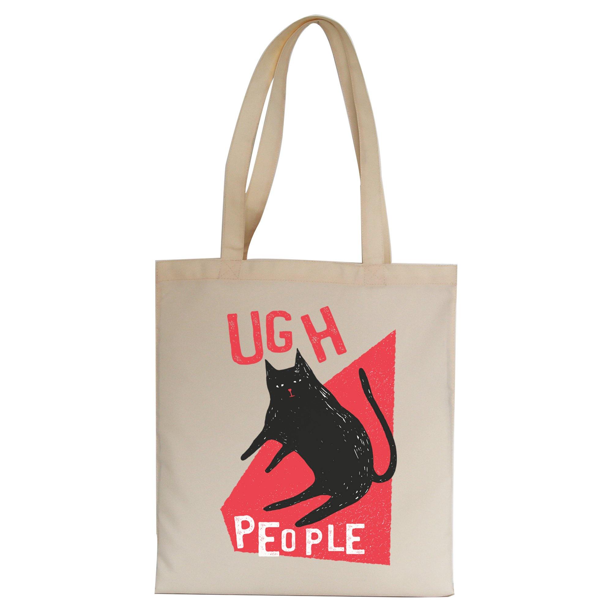 Ugh people funny rude offensive tote bag canvas shopping | Graphic Gear