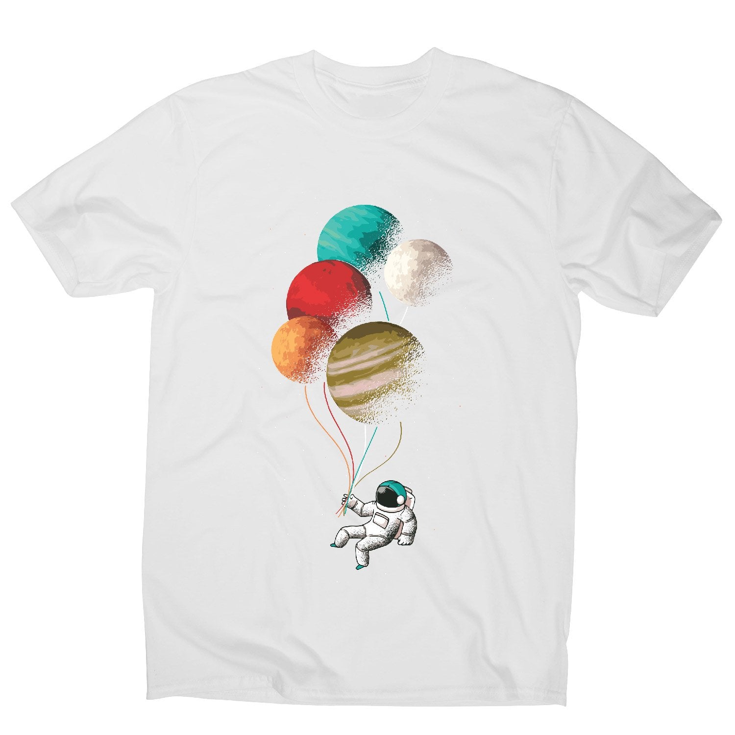 Astronaut balloons - illustration men's t-shirt– Graphic Gear