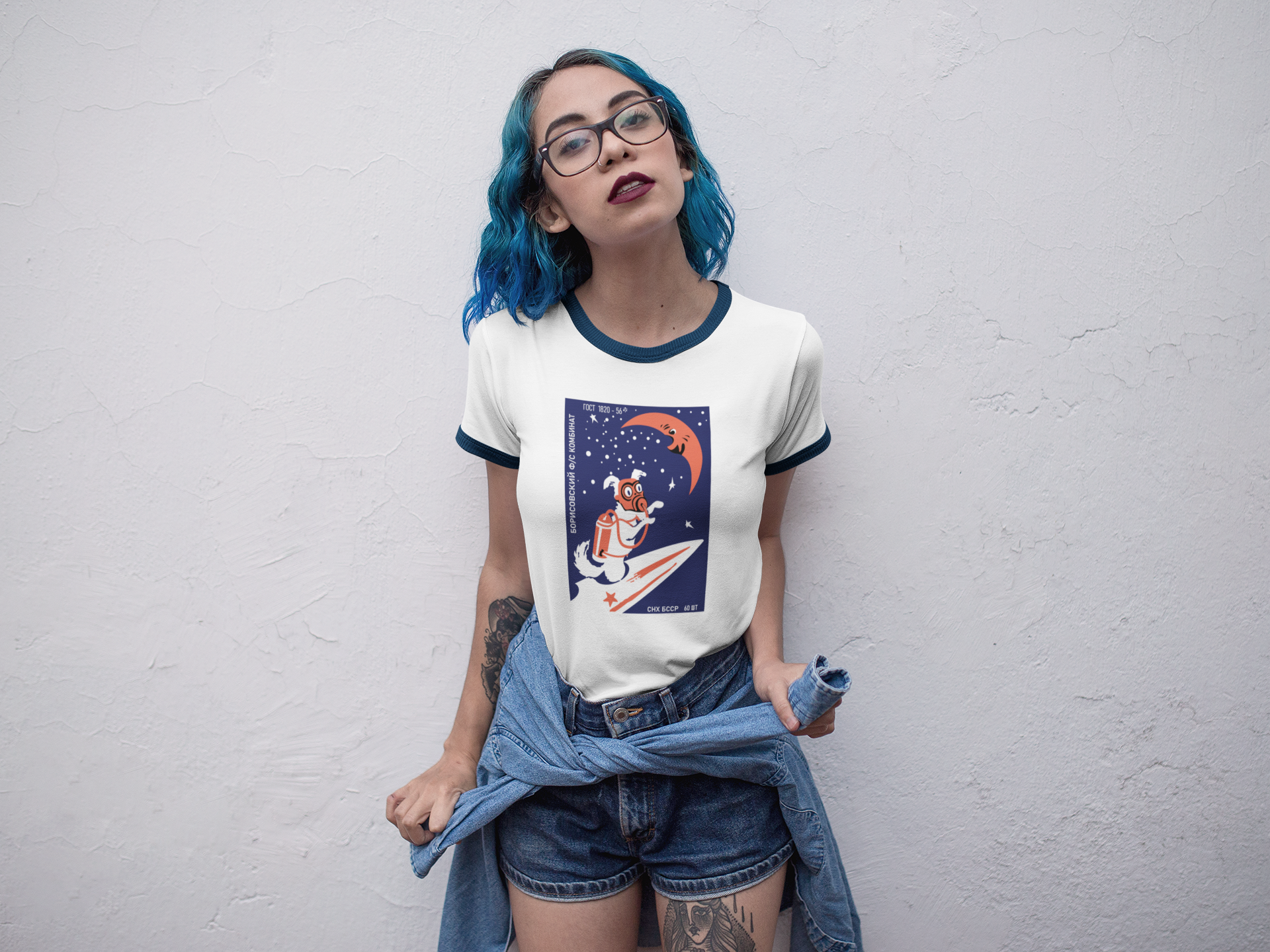 Download Laika Cosmonaut Ringer Tee Stratonaut Shop