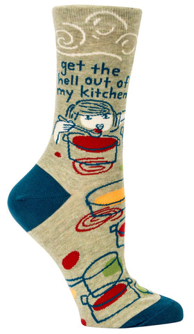 Blue Q - Crew Socks - Get The Hell Out of My Kitchen
