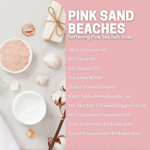 Pink Sand Beaches Softening Pink Salt Soap Recipe