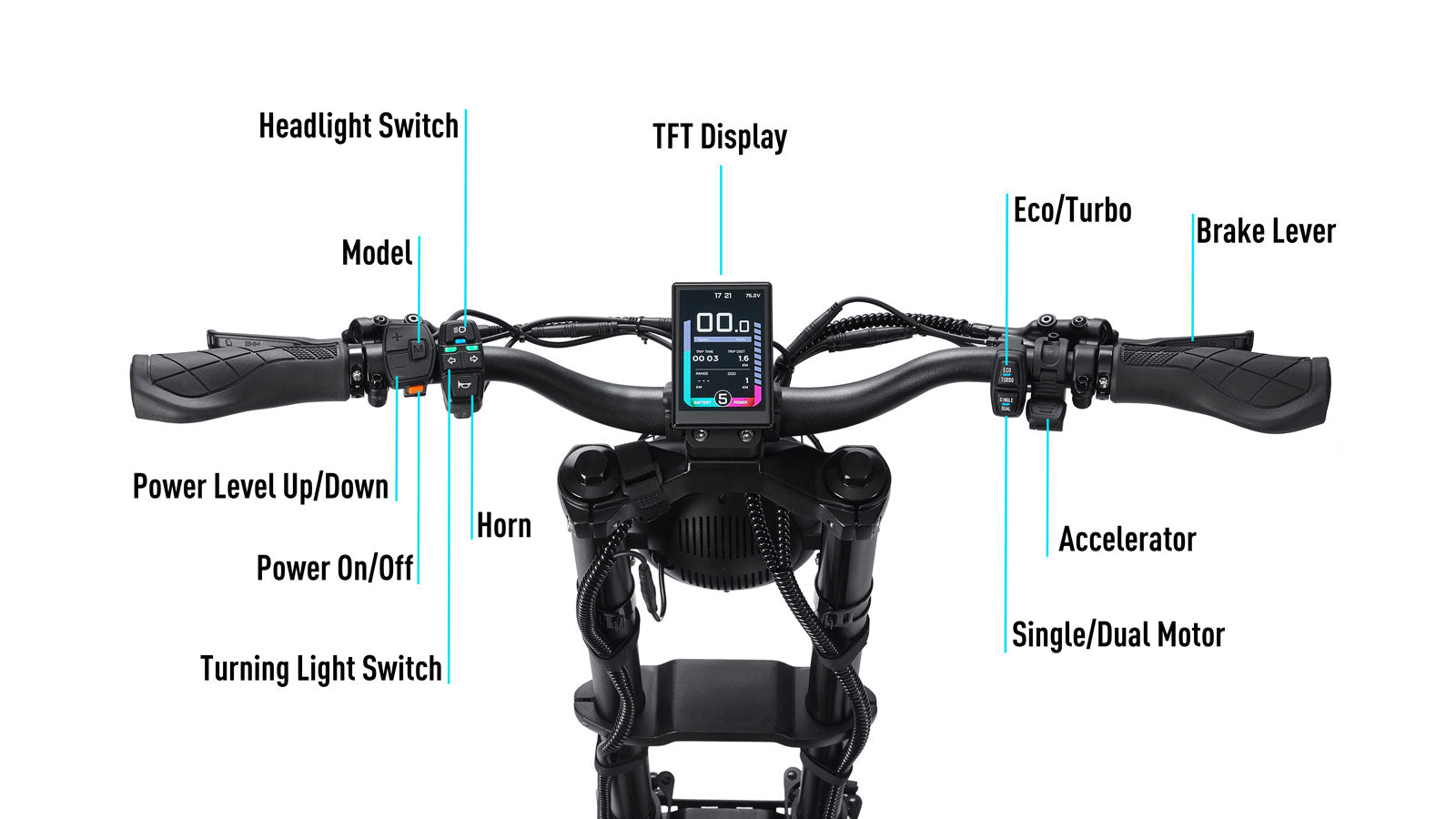 Handlebar-of-Teewing-Mars-XT-8000W-Dual-Motor-Electric-Scooter