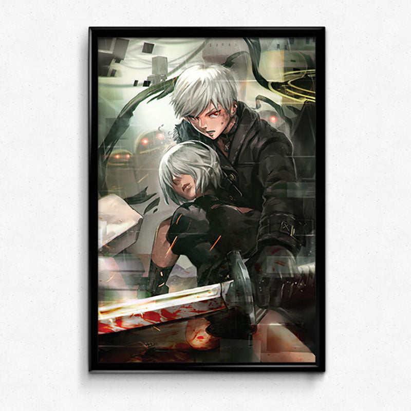 9s 2b Nier Automata Poster Print Yanimatorart