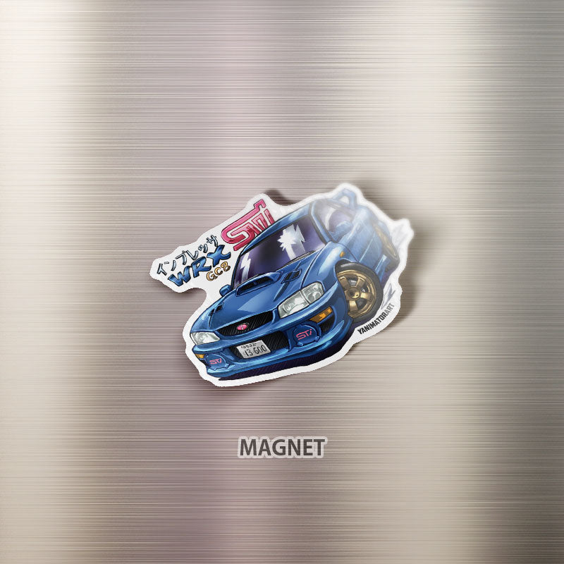 Gc8 Impreza Wrx Sti Type R Blue Magnet Yanimatorart