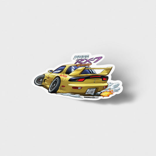 FD3S RX-7 5th Stage Yellow Vinyl Sticker – YanimatorART