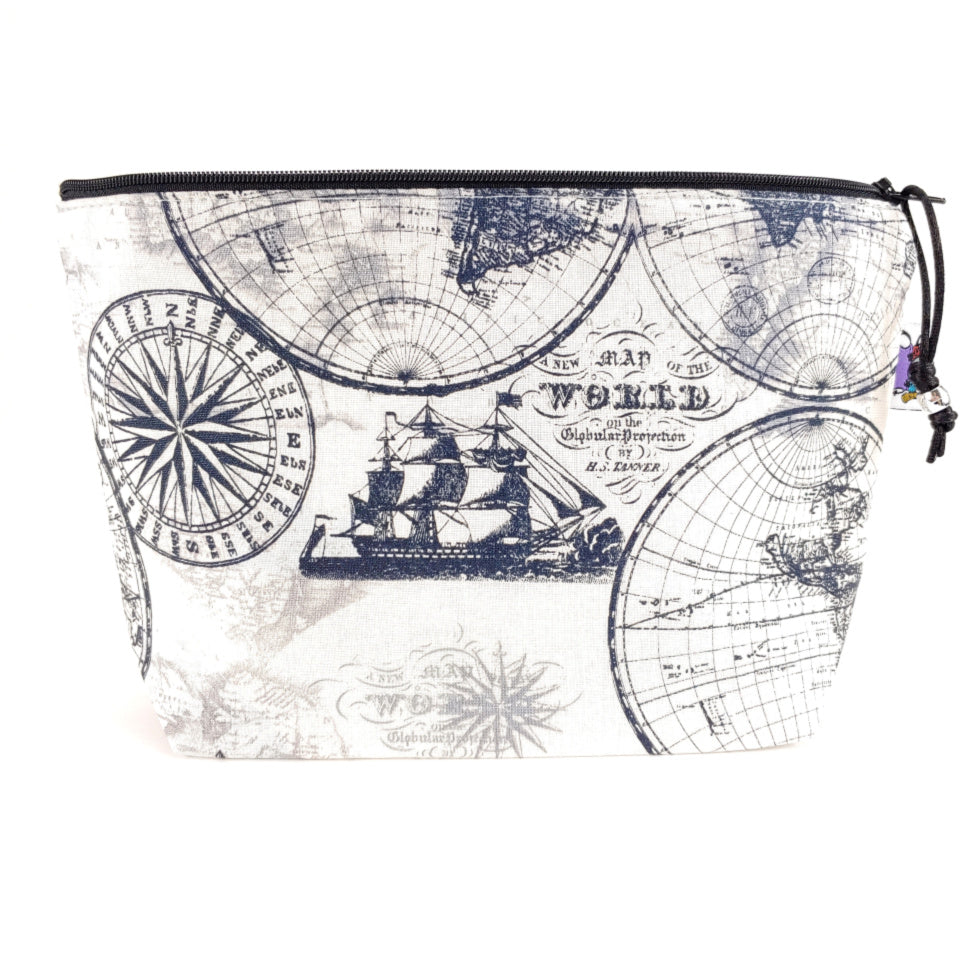 map zipper bag