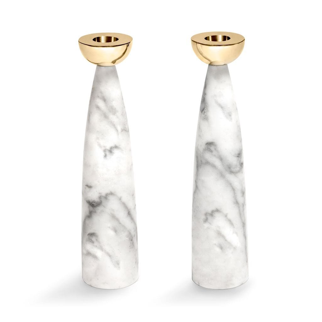 Coluna Marble Candlesticks by Anna New York - Gold