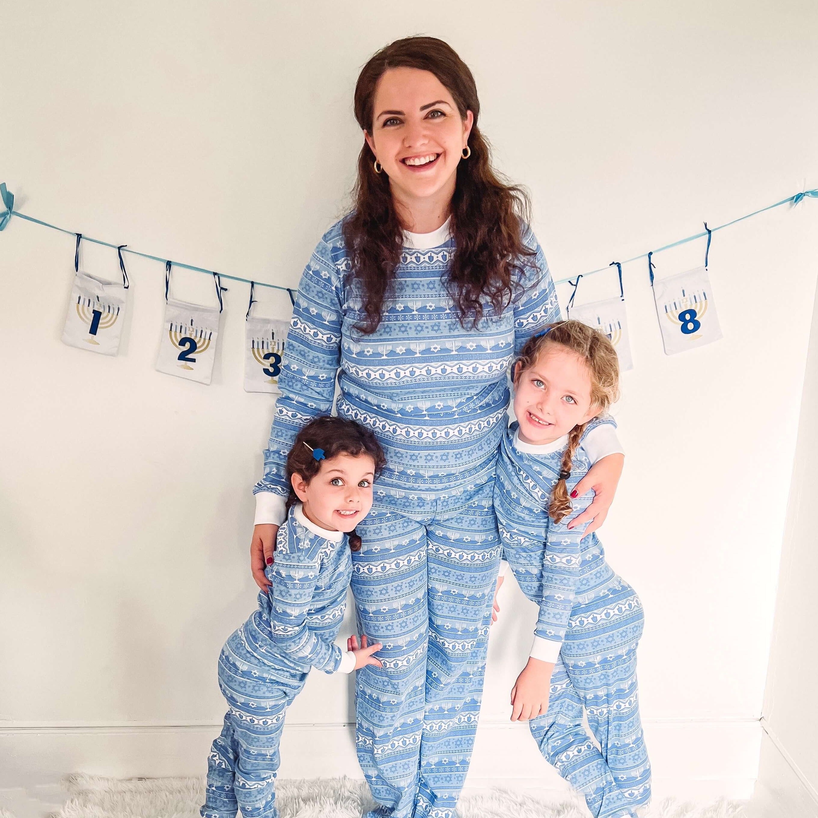 Hanukkah Fair Isle Pajamas Adults Unisex Sizes XS XL