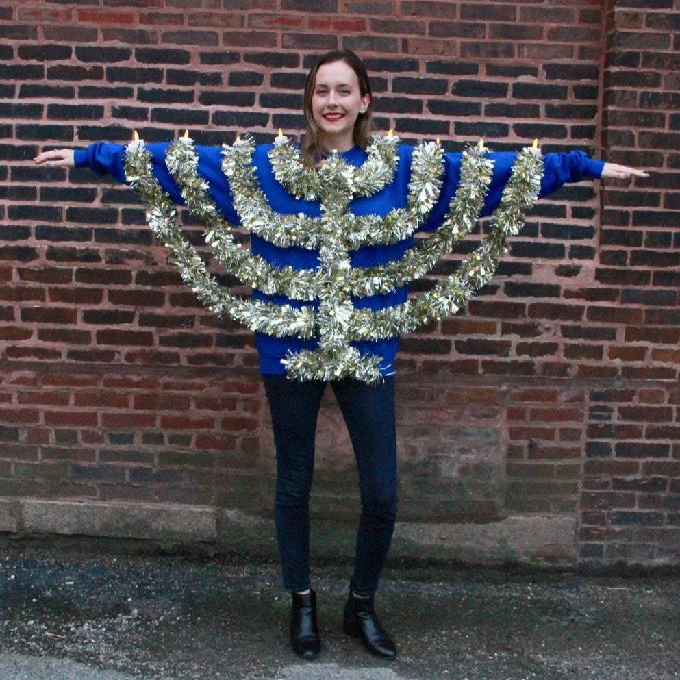 come on baby light my menorah sweater