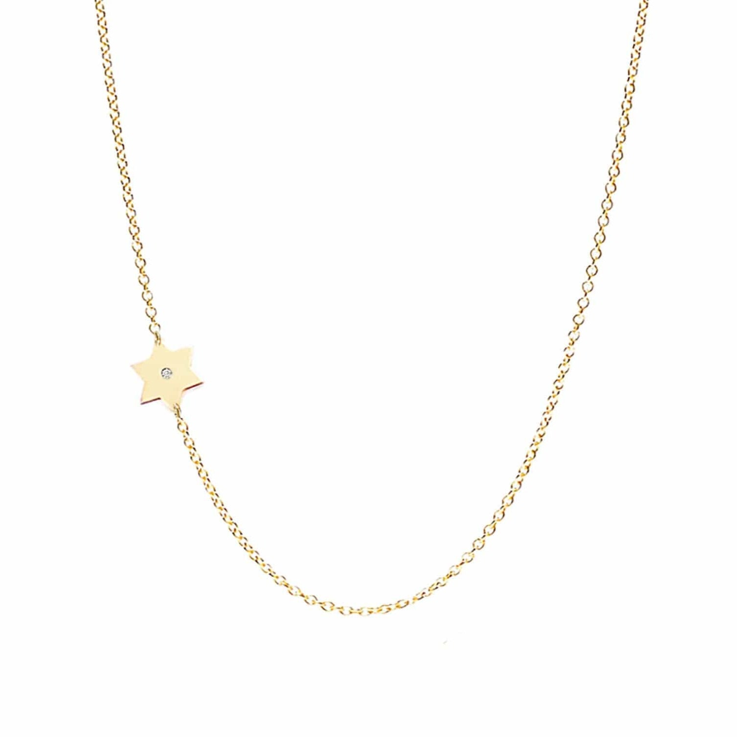 Tiny Jewish Star of David Necklace - Sterling Silver or Gold