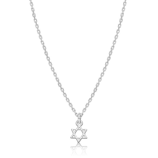 Israeli Flag Necklace in 14K White Gold with Diamonds and Blue Sapphires -  Baltinester Jewelry & Judaica