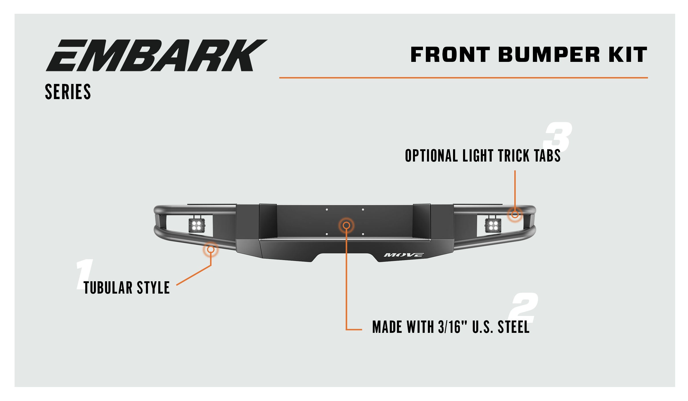 Embark Tubular Style Rear Bumper Options