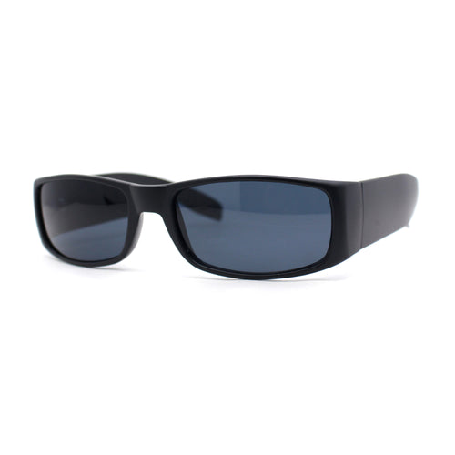 Gangster Flat Top Square Sunglasses OG LOC Style Super Dark Polarized Black  K60P