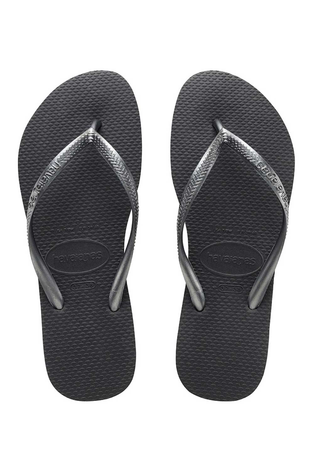 havaianas metallic grey