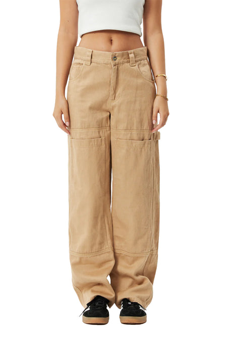 Afends Womens Midnight - Cargo Pants - Olive - Afends AU.