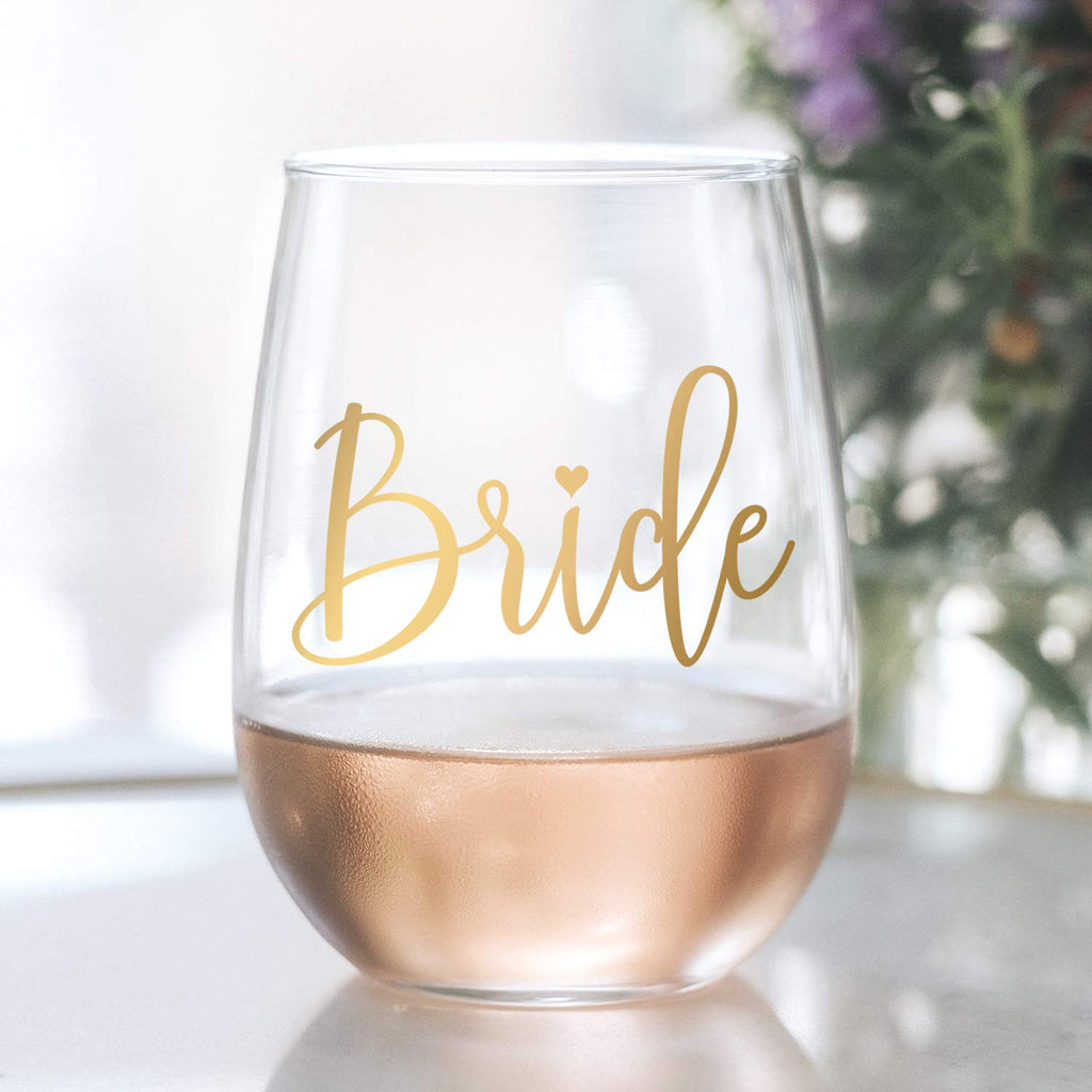 bride wine glass